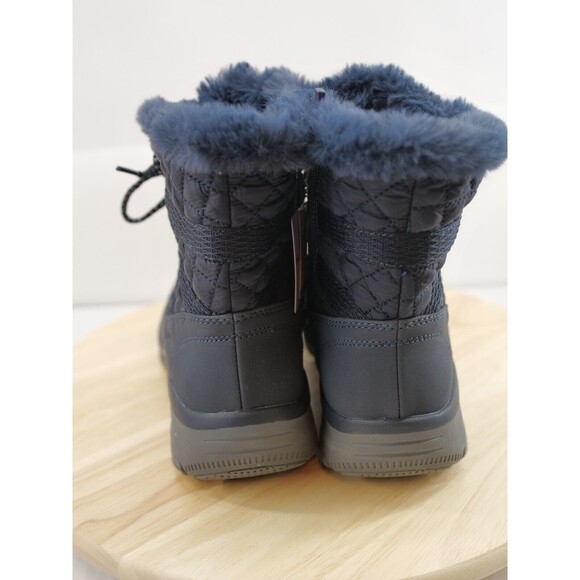 Skechers Womens Relaxed Fit Easy Going Memory Foam Air Cooled Blue Street Boot 9 - Picture 4 of 10